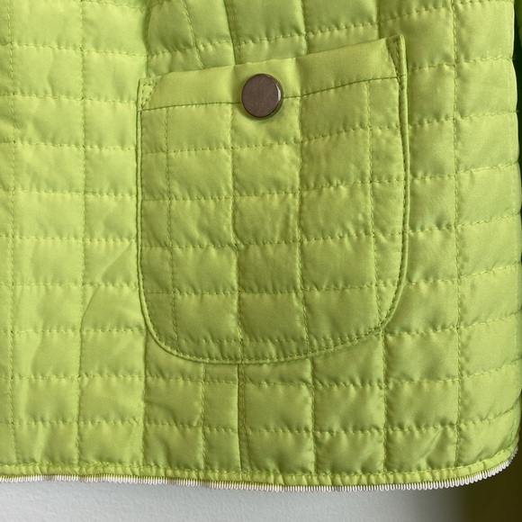 Chico's Chartreuse Yellow Green Quilted Jacket - Picture 5 of 13